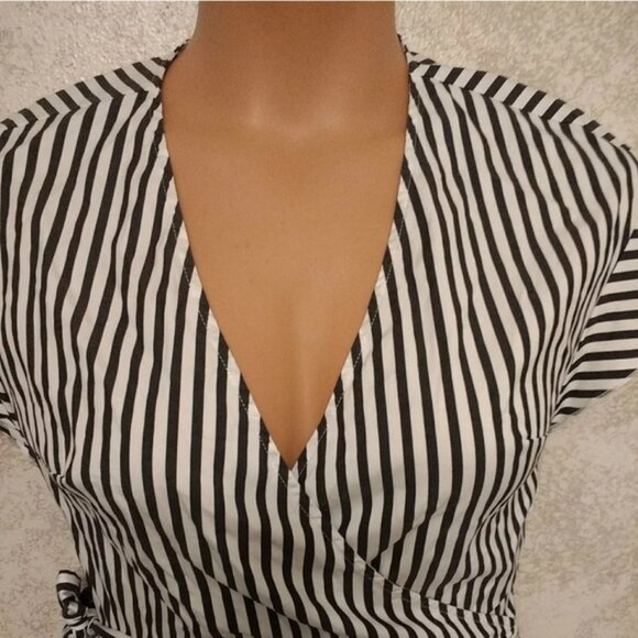 Express Black and White Striped Mini Dress - Picture 5 of 12
